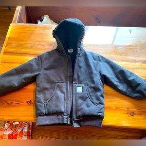 Boys carhartt coat with hood